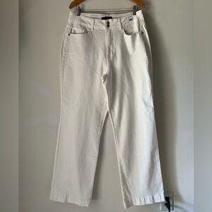 NEW JUDY BLUE High Waist wide Leg Jeans in White Stretch Sz 14W/16W